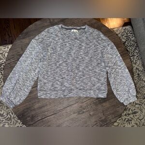 Madewell Sweater Womens Medium Knit Pullover Space Dye Long Sleeve Round Neck